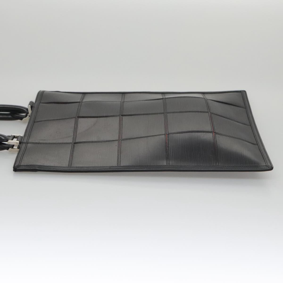 LOUIS VUITTON Epi Stretch Silver Fizz Hand Bag Black M54622 LV Auth 105153A