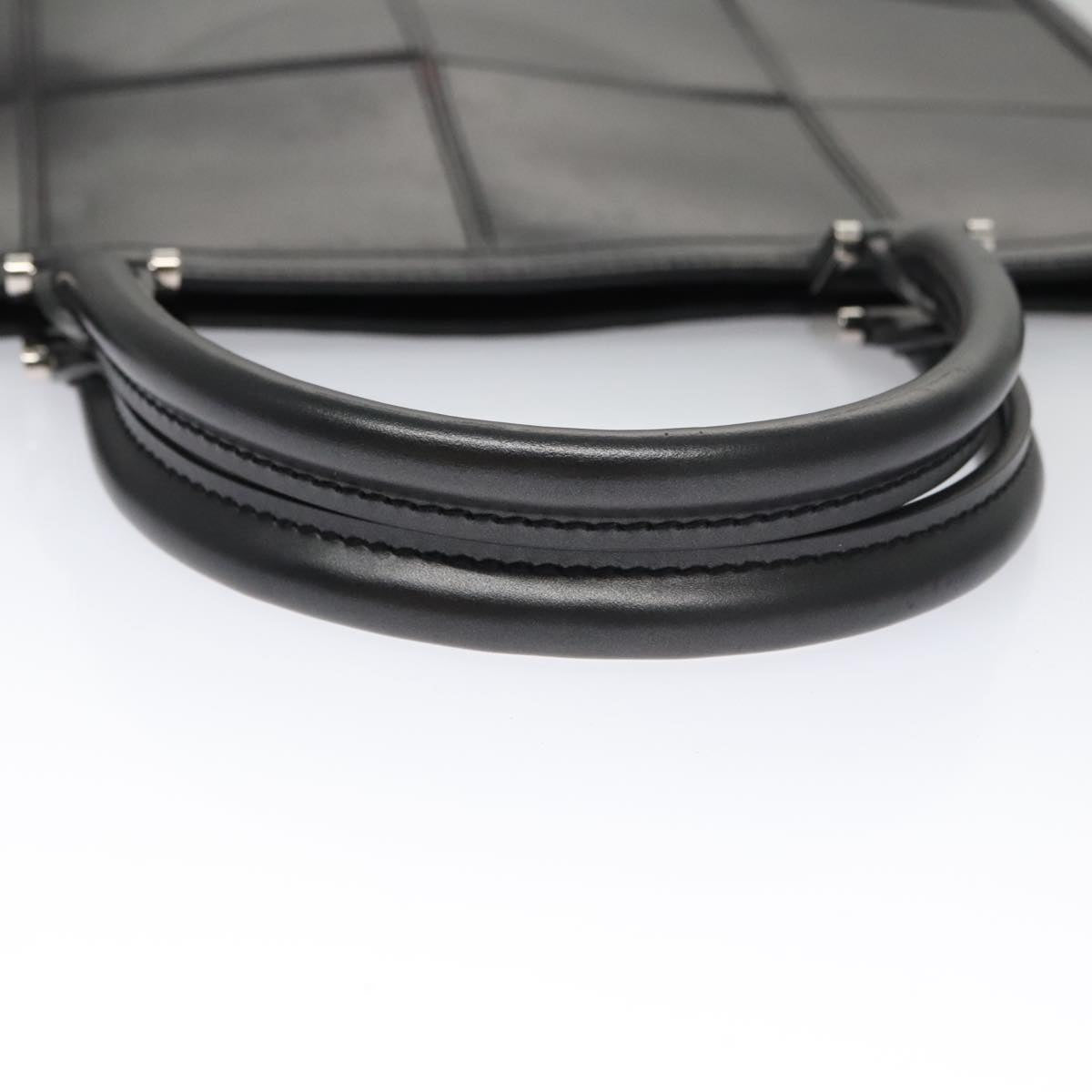 LOUIS VUITTON Epi Stretch Silver Fizz Hand Bag Black M54622 LV Auth 105153