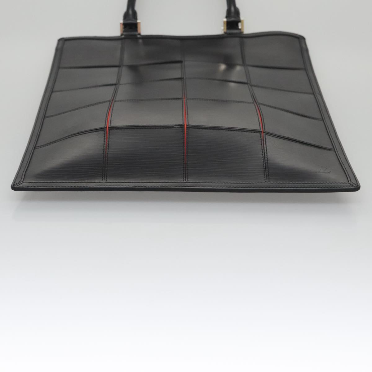 LOUIS VUITTON Epi Stretch Silver Fizz Hand Bag Black M54622 LV Auth 105153
