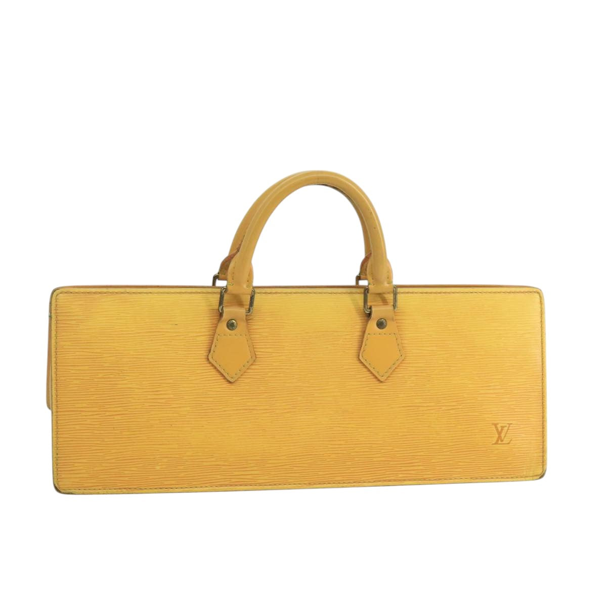 LOUIS VUITTON Epi Sac Triangle Hand Bag Yellow M52099 LV Auth 105226