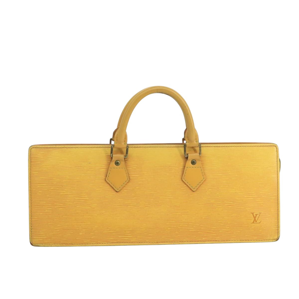 LOUIS VUITTON Epi Sac Triangle Hand Bag Yellow M52099 LV Auth 105226