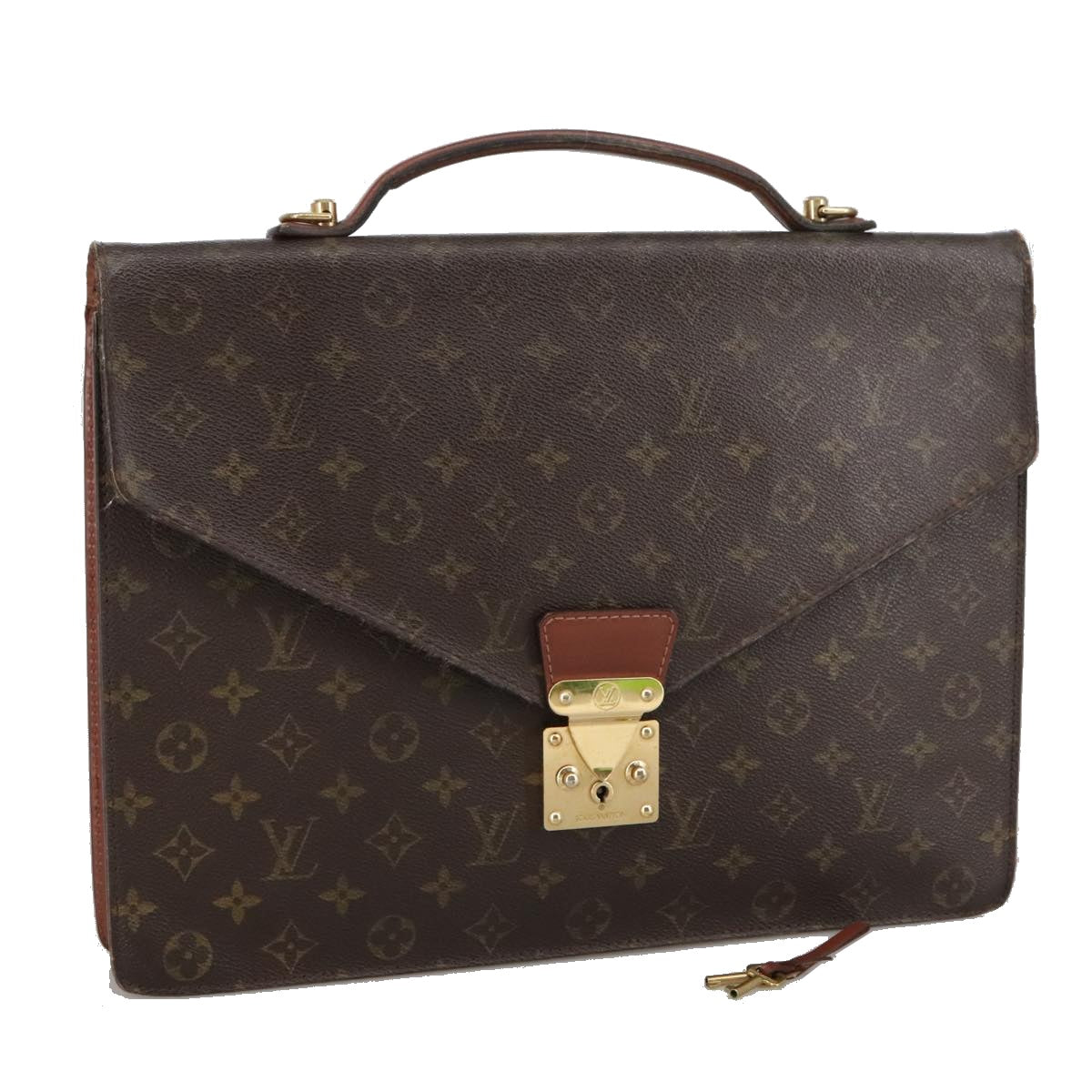 LOUIS VUITTON Monogram Porte Documents Bandouliere Bag M53338 LV Auth 105277