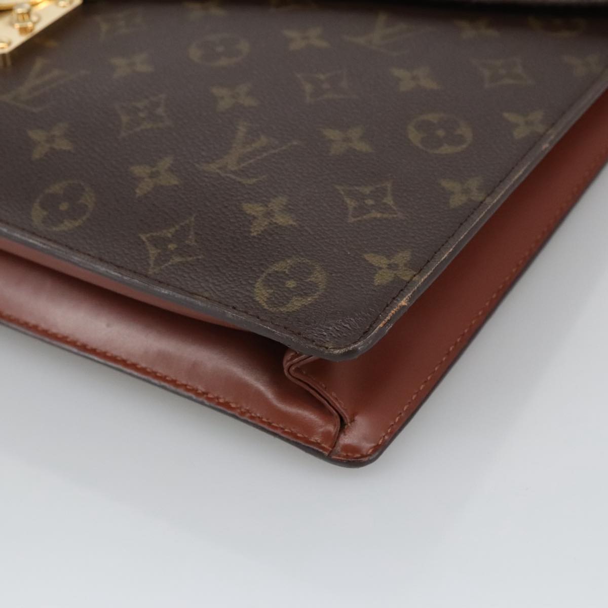 LOUIS VUITTON Monogram Porte Documents Bandouliere Bag M53338 LV Auth 105277