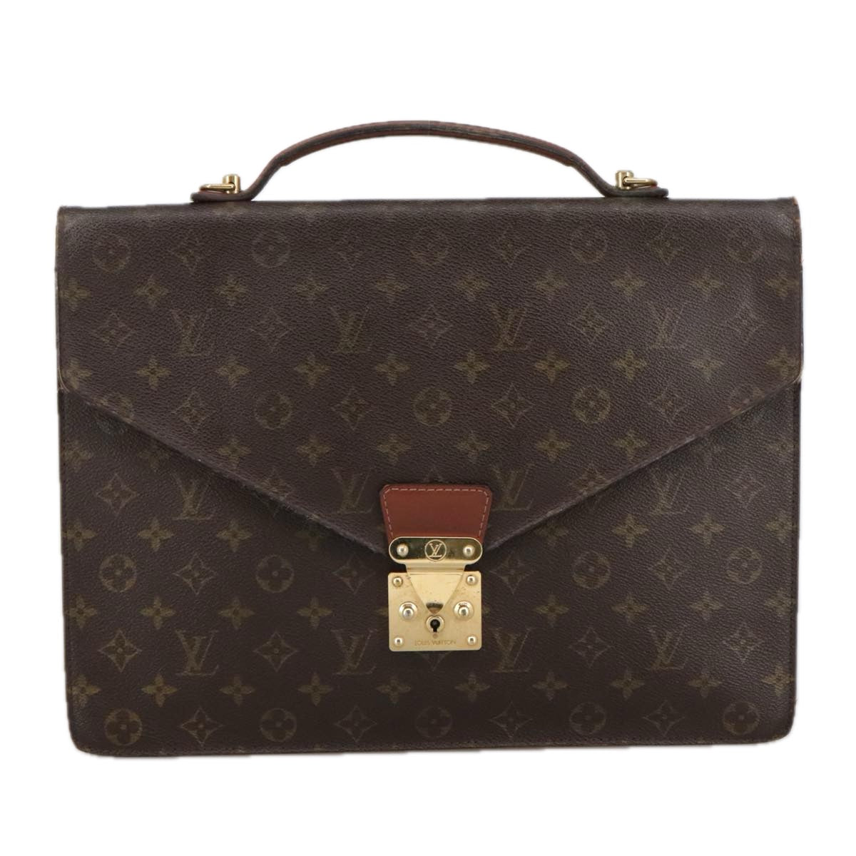 LOUIS VUITTON Monogram Porte Documents Bandouliere Bag M53338 LV Auth 105277