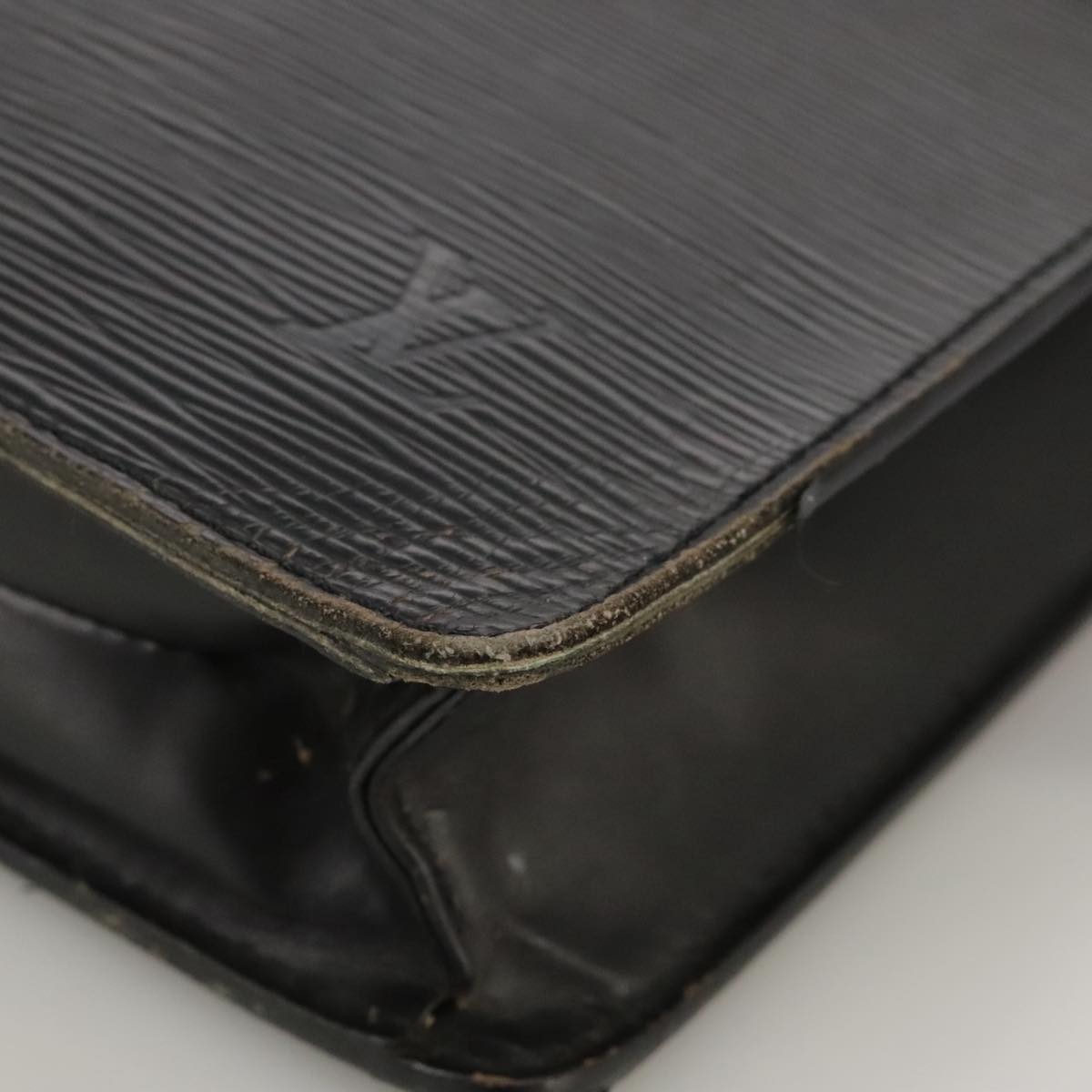 LOUIS VUITTON Epi Porte Documents Bandouliere Briefcase Black M54462 Auth 105325