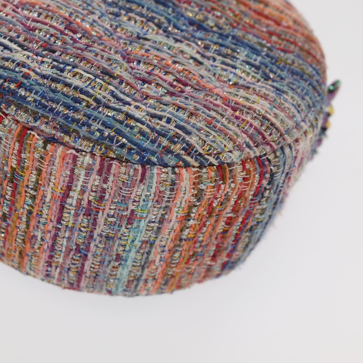 CHANEL Chain Shoulder Bag Tweed Rainbow CC Auth 105332SV