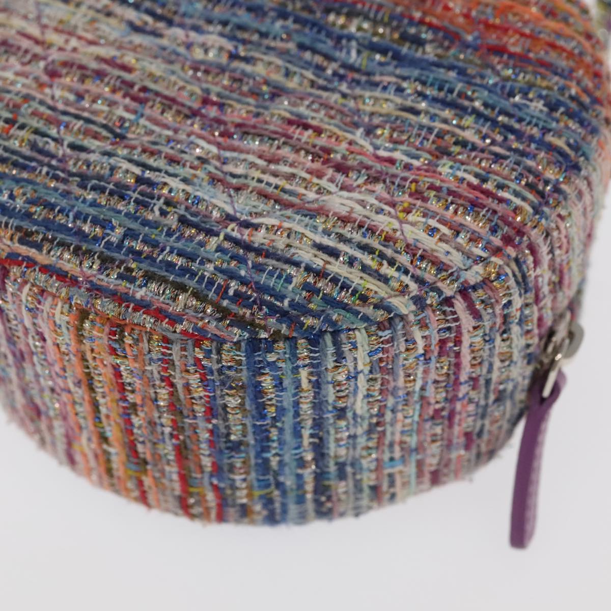 CHANEL Chain Shoulder Bag Tweed Rainbow CC Auth 105332SV