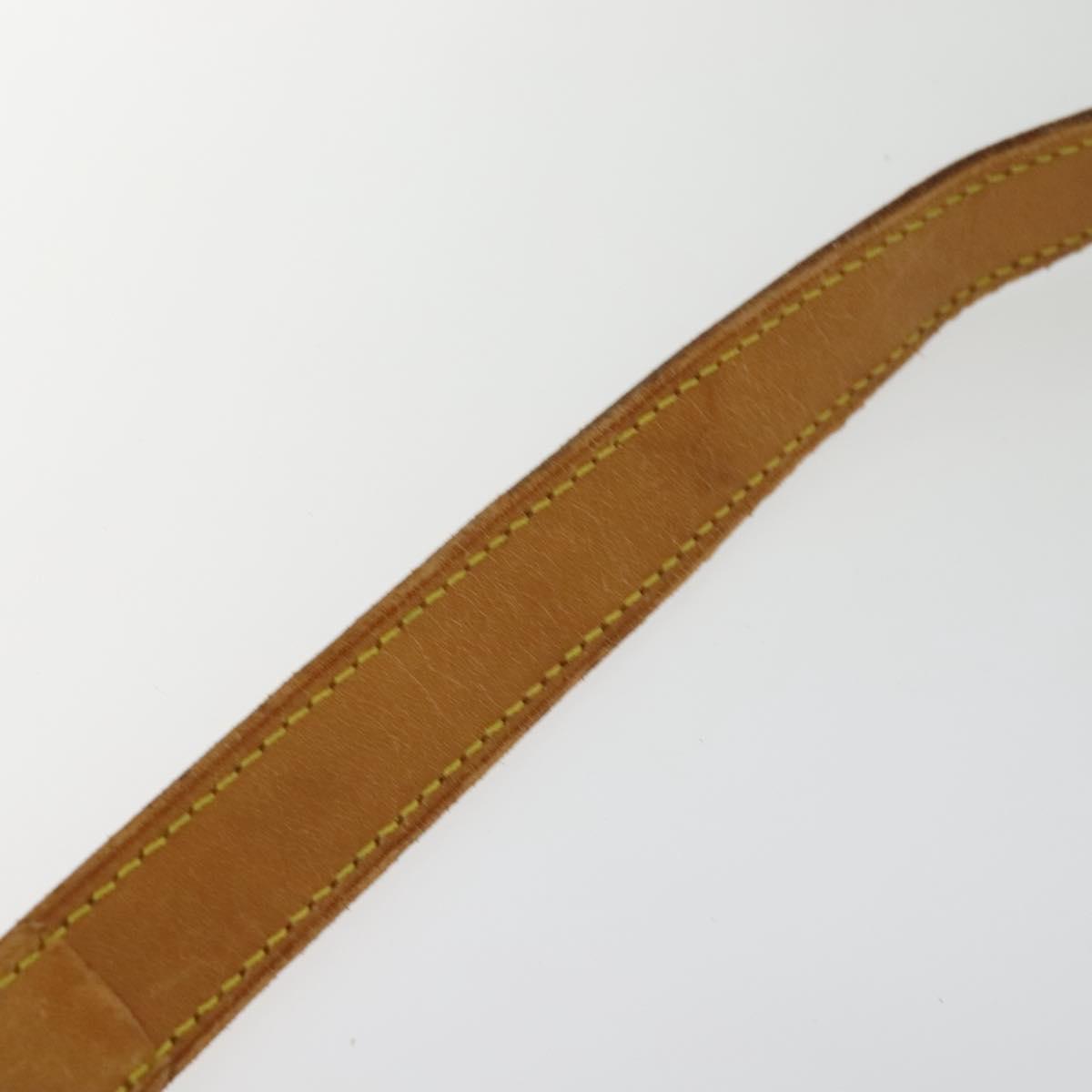 LOUIS VUITTON Adjustable Shoulder Strap Leather 32.7""-39.8"" Beige Auth 105378
