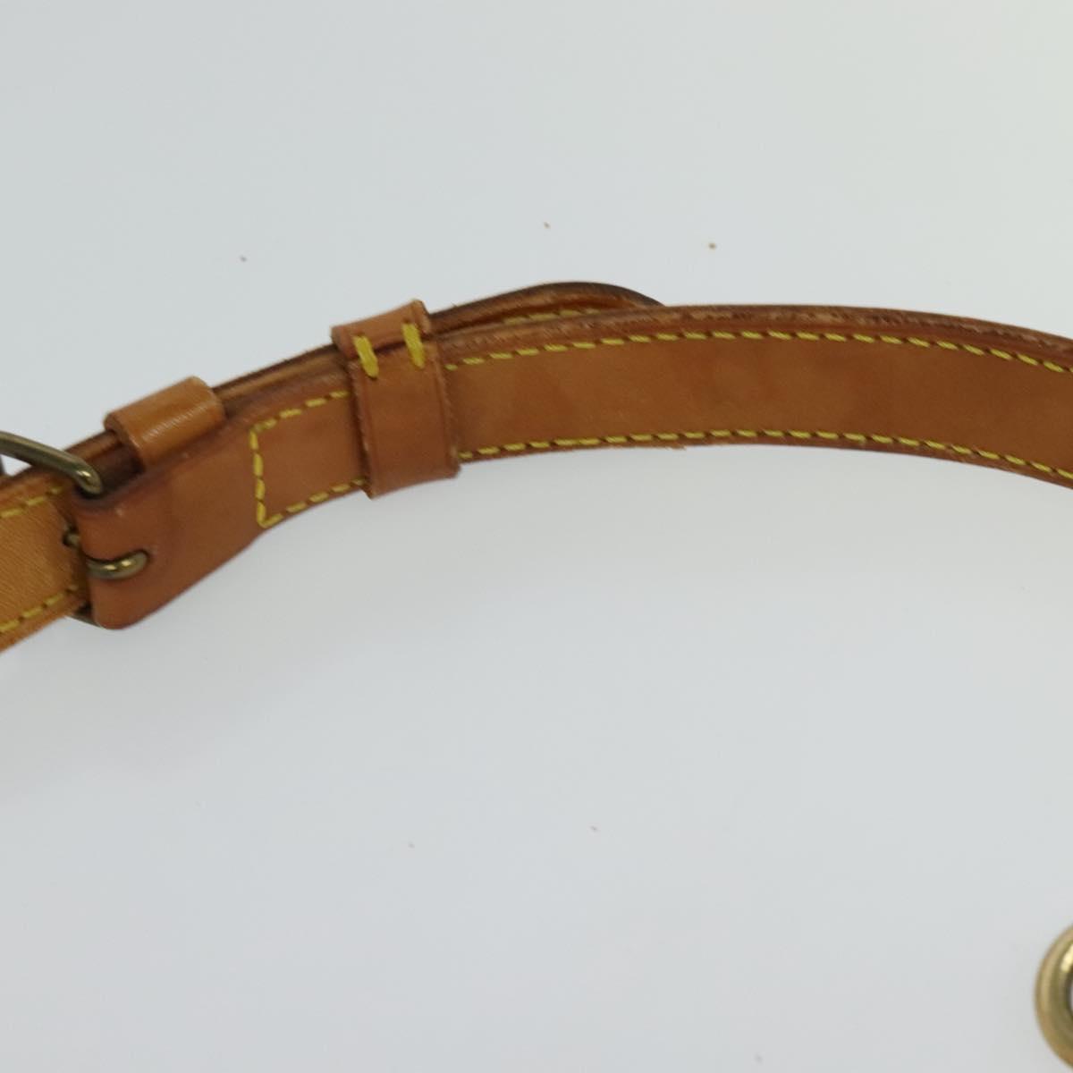 LOUIS VUITTON Adjustable Shoulder Strap Leather 32.7""-39.8"" Beige Auth 105378