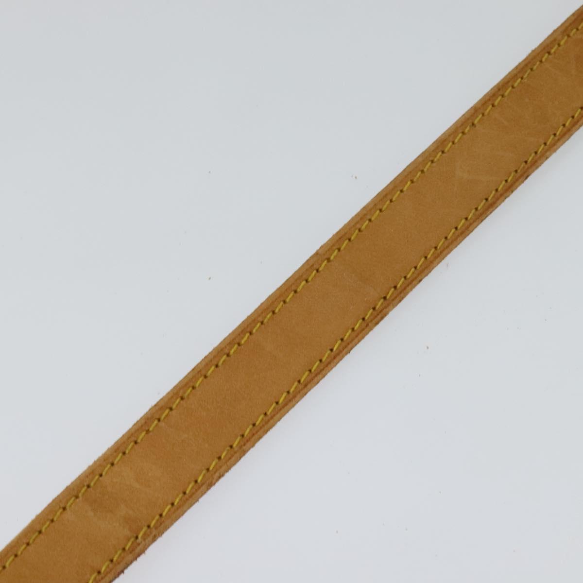 LOUIS VUITTON Adjustable Shoulder Strap Leather 32.7""-39.8"" Beige Auth 105378
