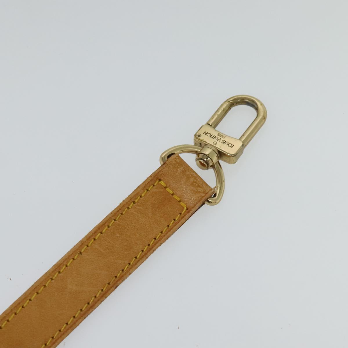LOUIS VUITTON Adjustable Shoulder Strap Leather 32.7""-39.8"" Beige Auth 105378
