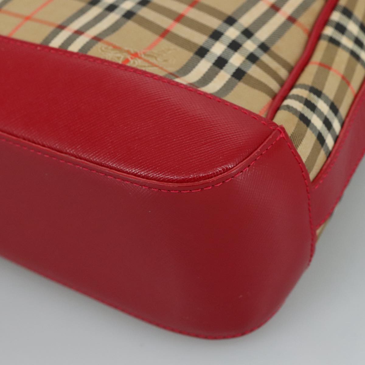 BURBERRY Nova Check Shoulder Bag Beige Auth 105383