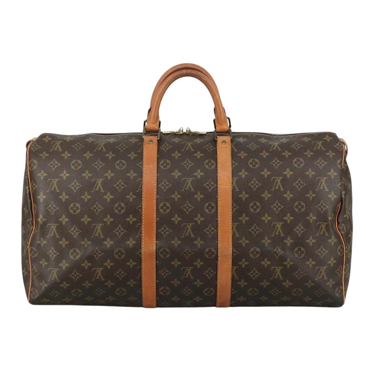 LOUIS VUITTON Monogram Keepall 55 Boston Bag M41424 LV Auth 105412