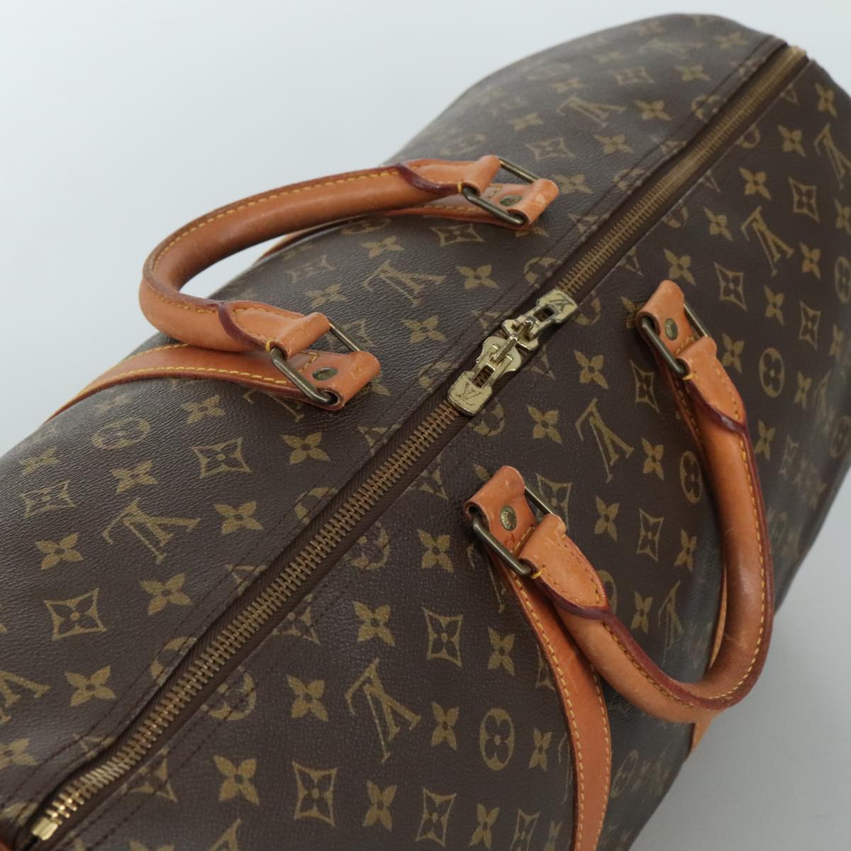 LOUIS VUITTON Monogram Keepall 55 Boston Bag M41424 LV Auth 105412