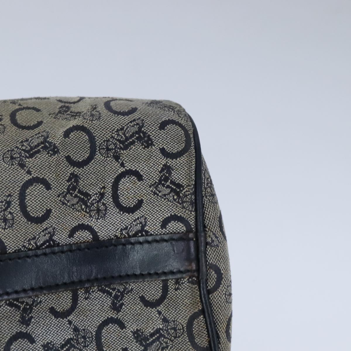 CELINE C Macadam Canvas Hand Bag Navy Auth 105423