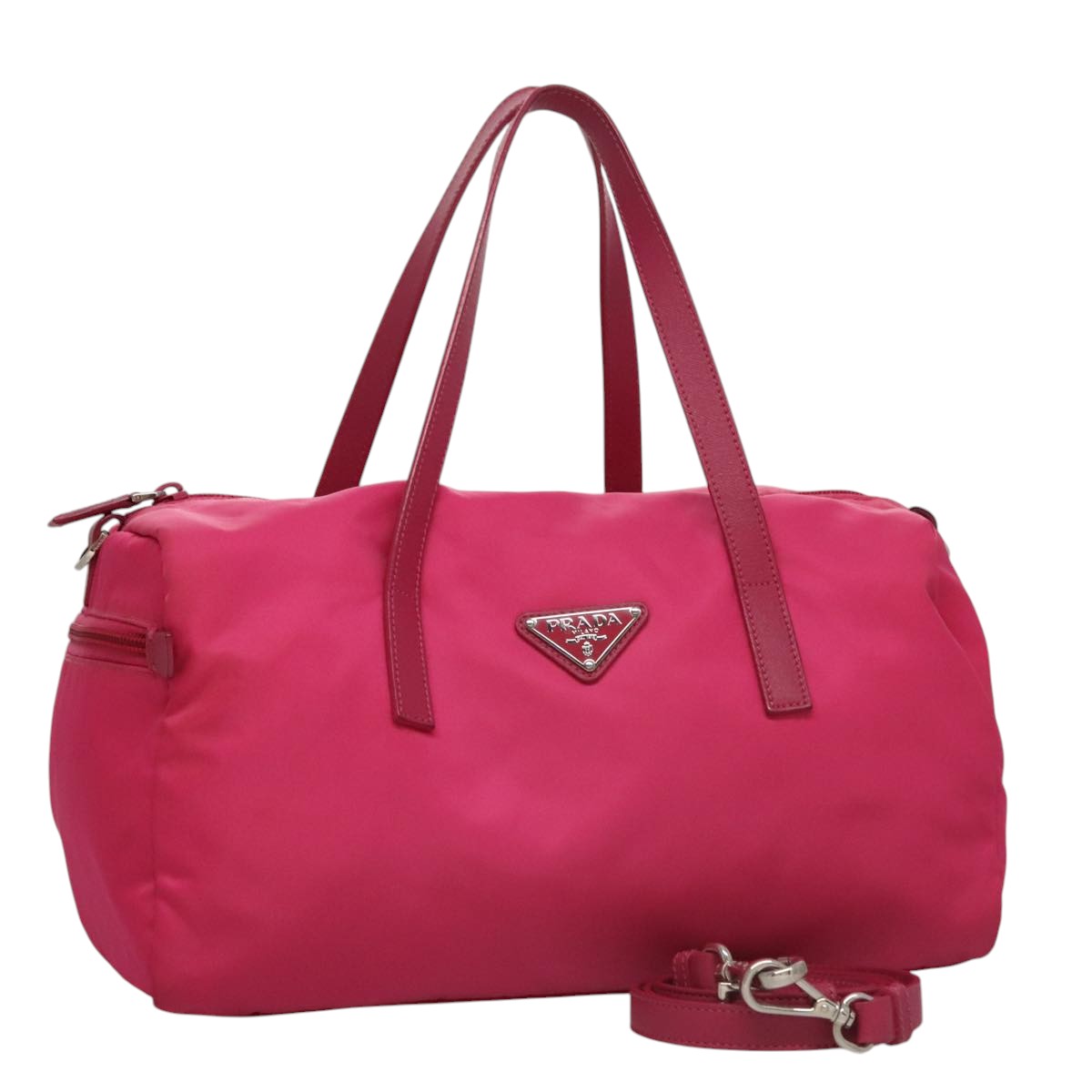 PRADA Hand Bag Nylon 2way Pink Auth 105452V