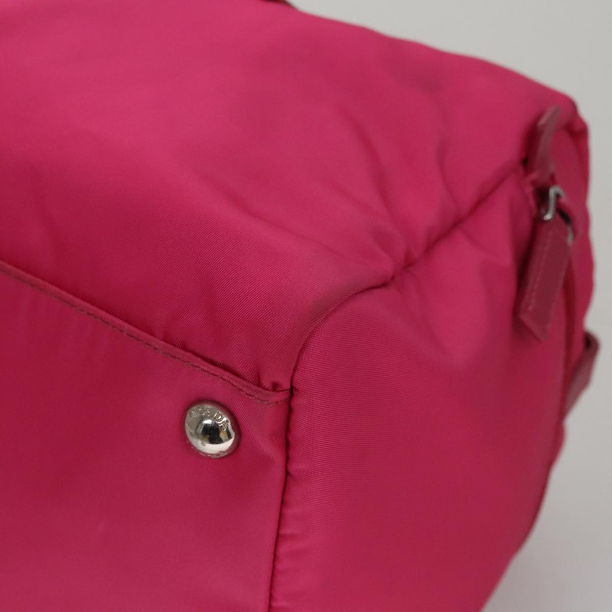 PRADA Hand Bag Nylon 2way Pink Auth 105452V