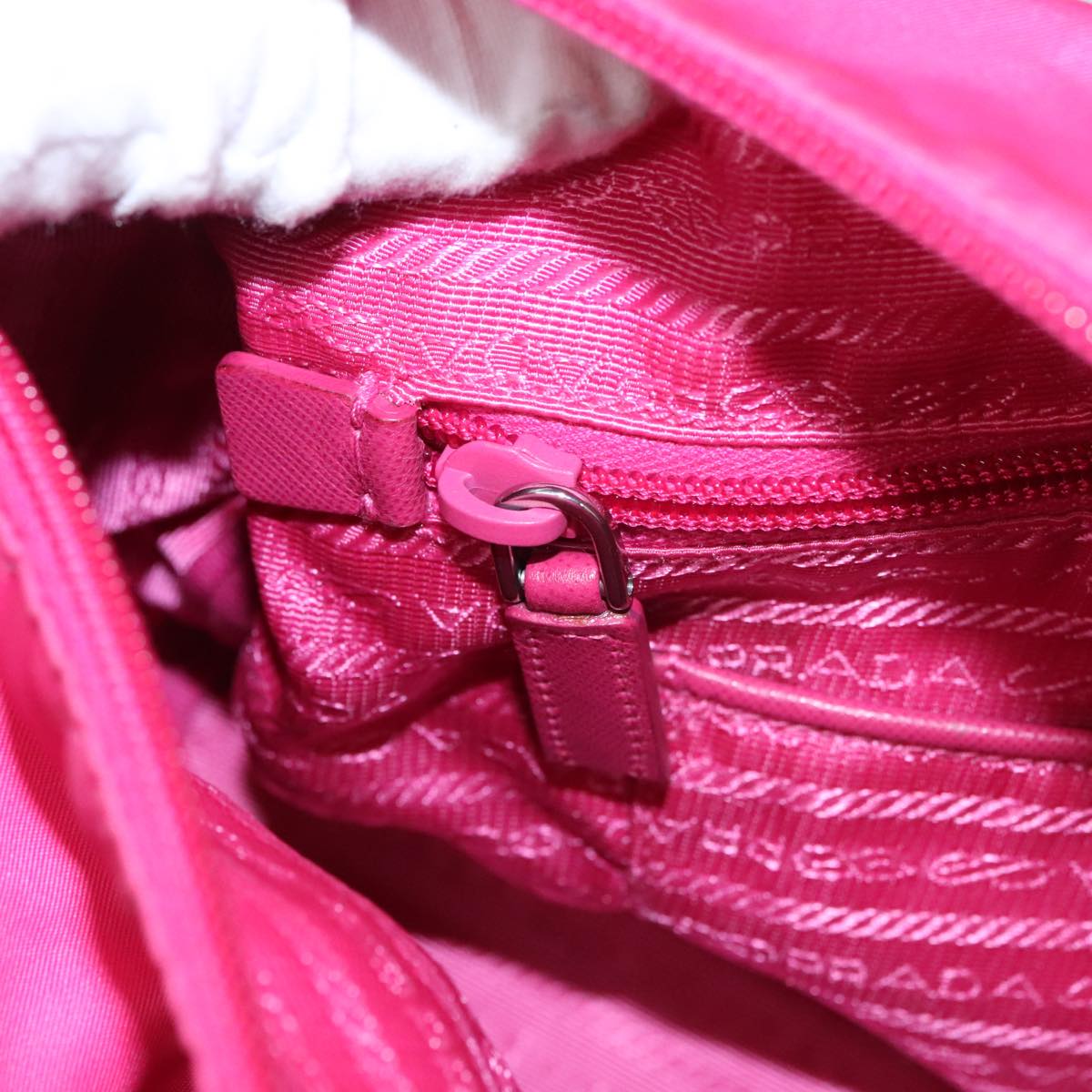 PRADA Hand Bag Nylon 2way Pink Auth 105452V