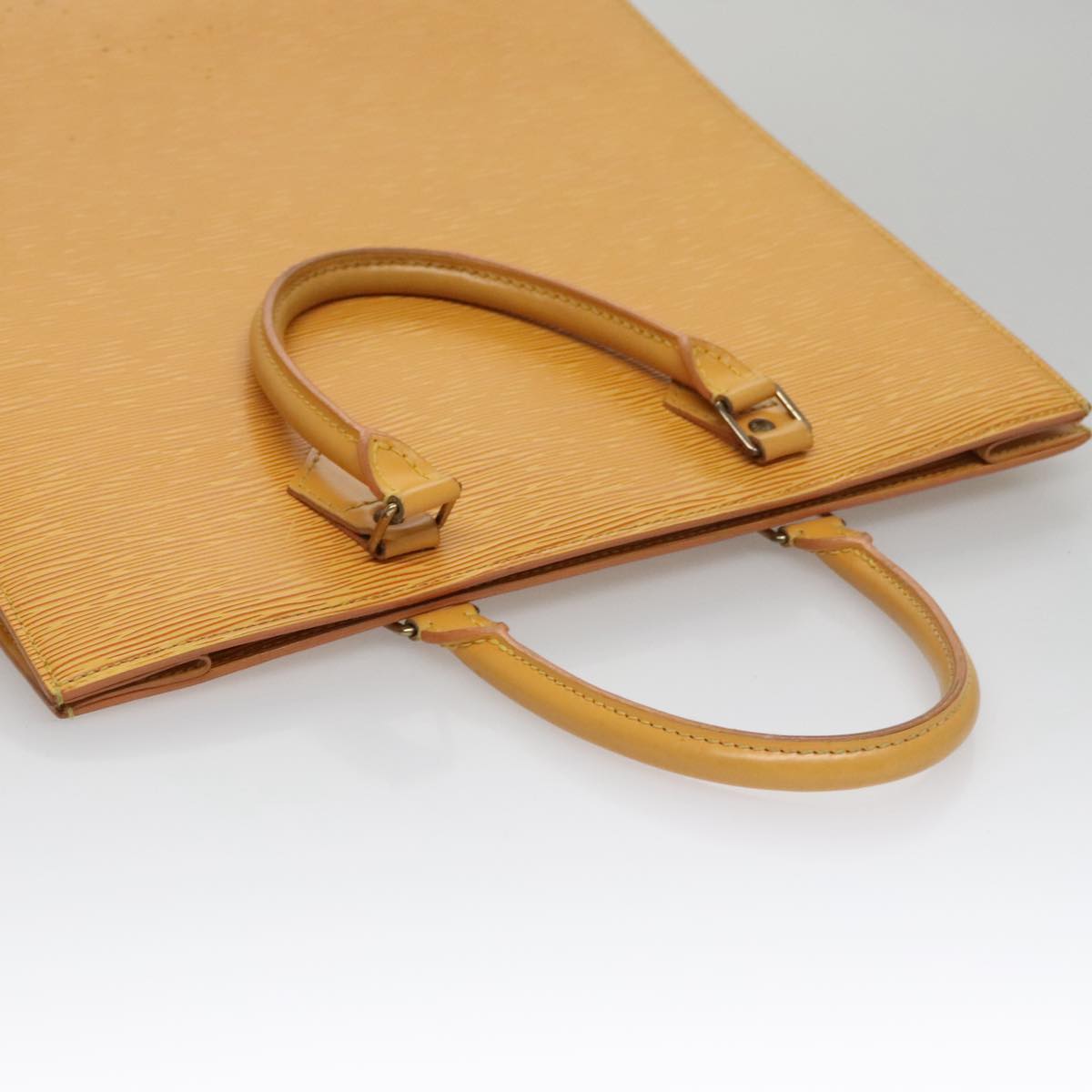 LOUIS VUITTON Epi Sac Plat Hand Bag Yellow M52079 LV Auth 105461