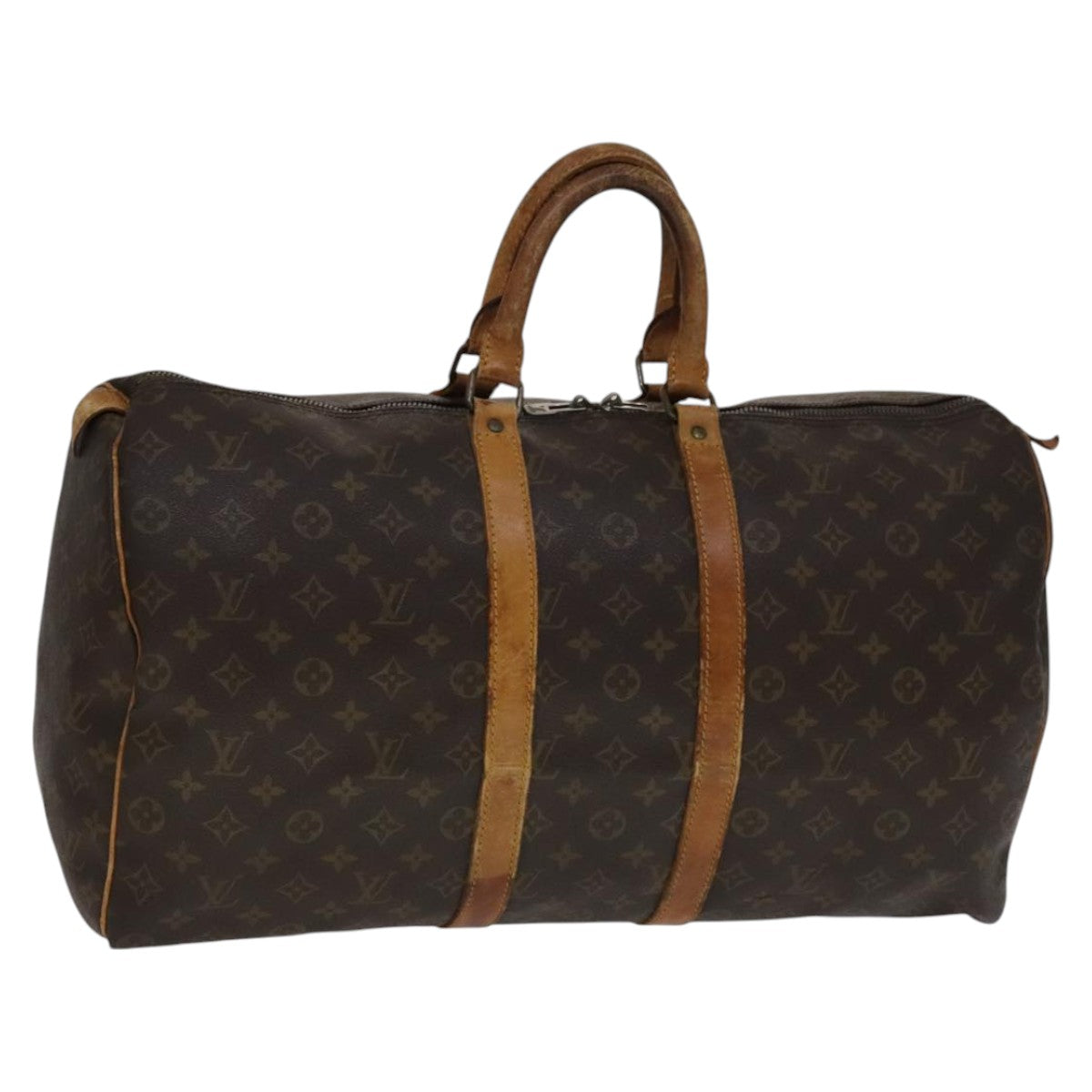 LOUIS VUITTON Monogram Keepall 50 Boston Bag M41426 LV Auth 105468