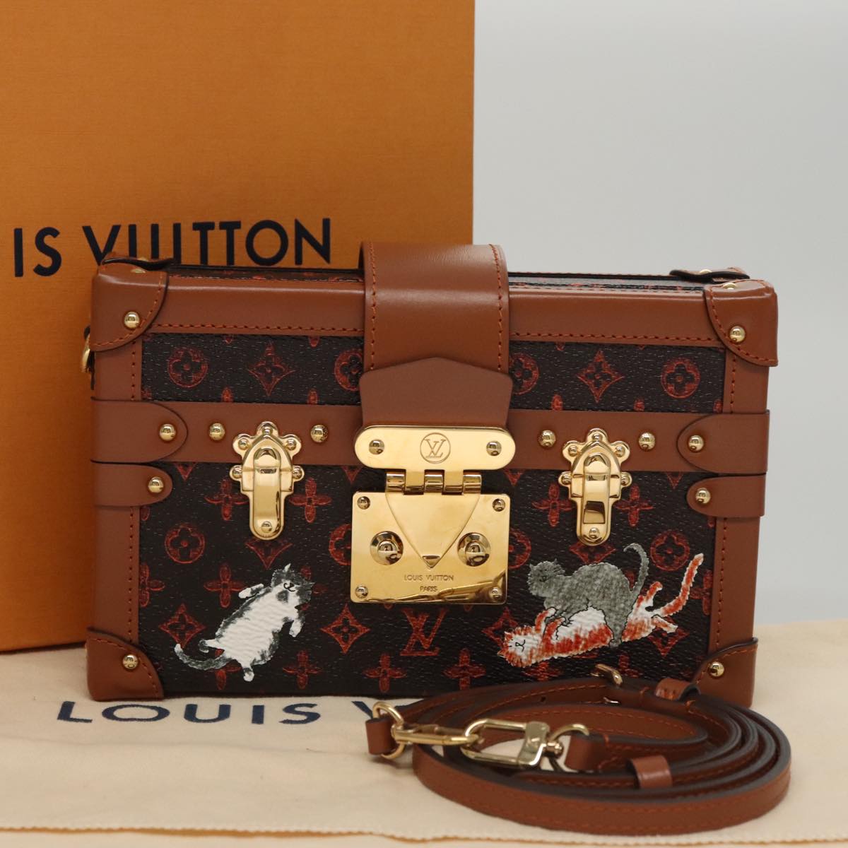 LOUIS VUITTON Catgram Petit Maru NM Shoulder Bag M44407 LV Auth 105481S
