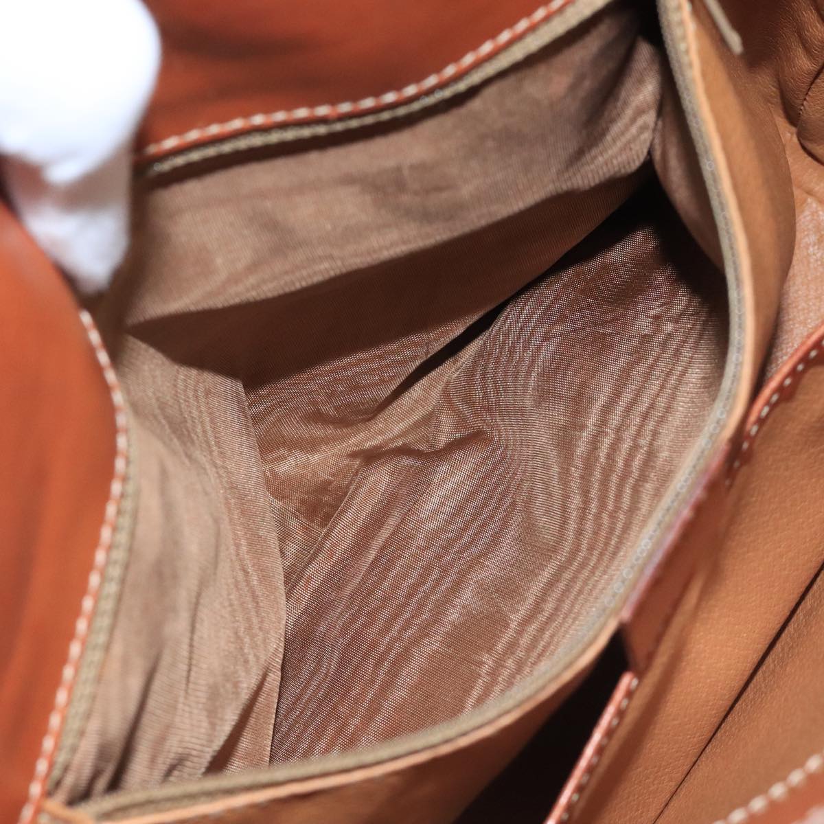 CELINE Macadam Canvas Hand Bag PVC Leather Brown Gold Auth 105491