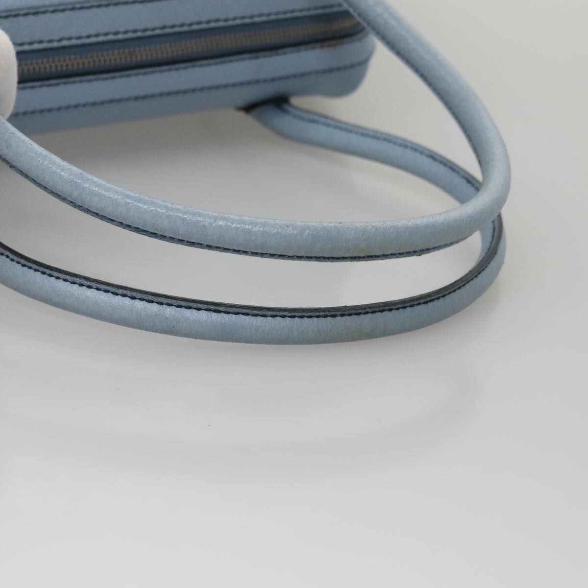 Salvatore Ferragamo Hand Bag Leather Light Blue Auth 105502