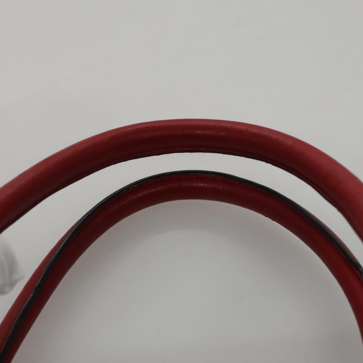 PRADA Hand Bag Nylon Black Red white Auth 105507V