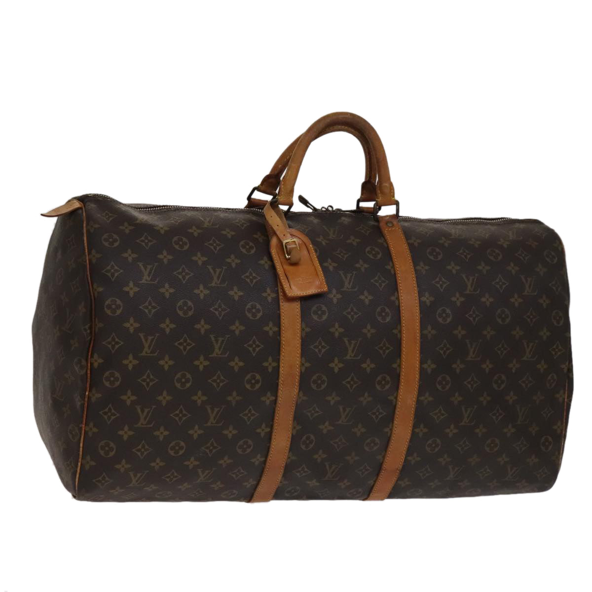 LOUIS VUITTON Monogram Keepall 60 Boston Bag M41422 LV Auth 105538