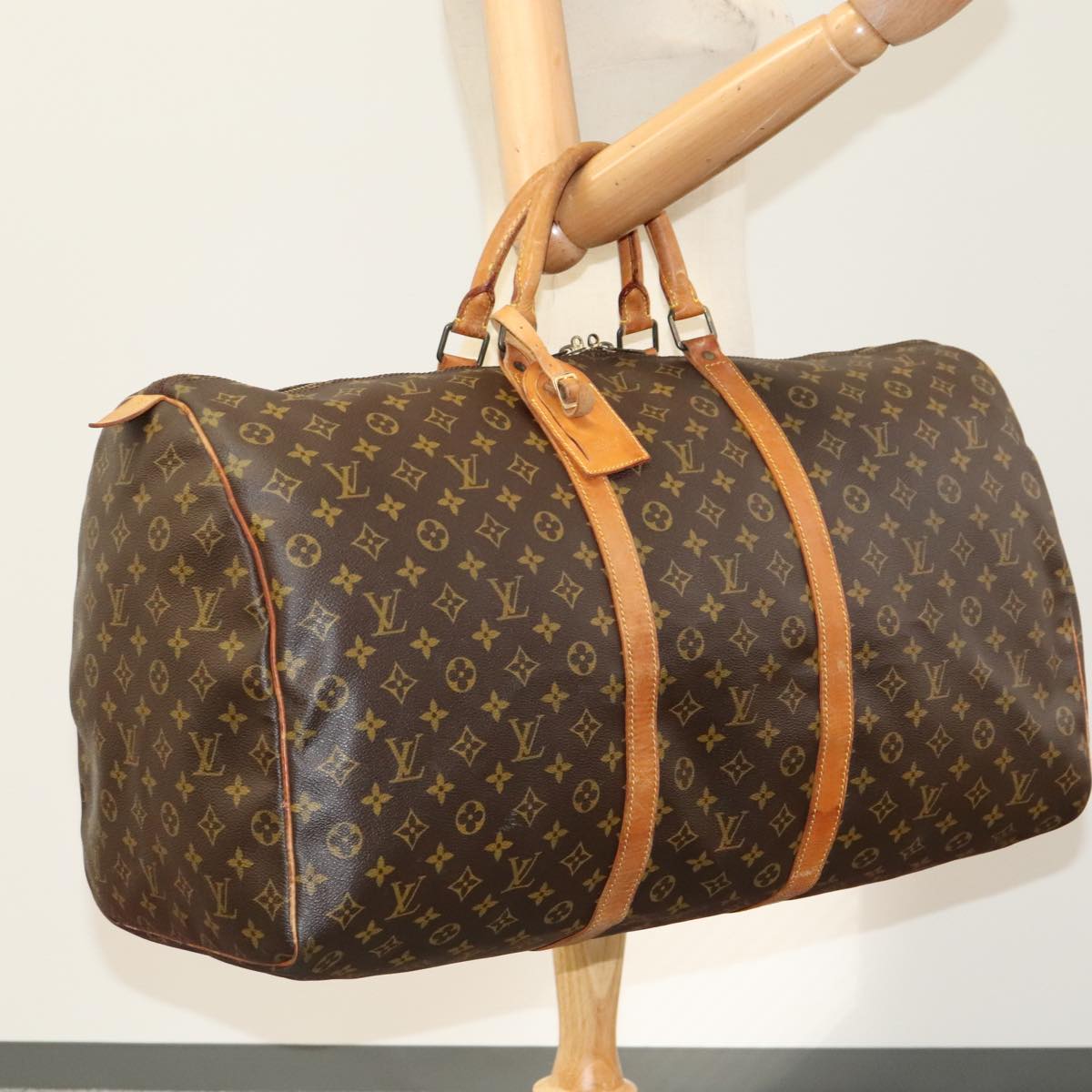 LOUIS VUITTON Monogram Keepall 60 Boston Bag M41422 LV Auth 105538