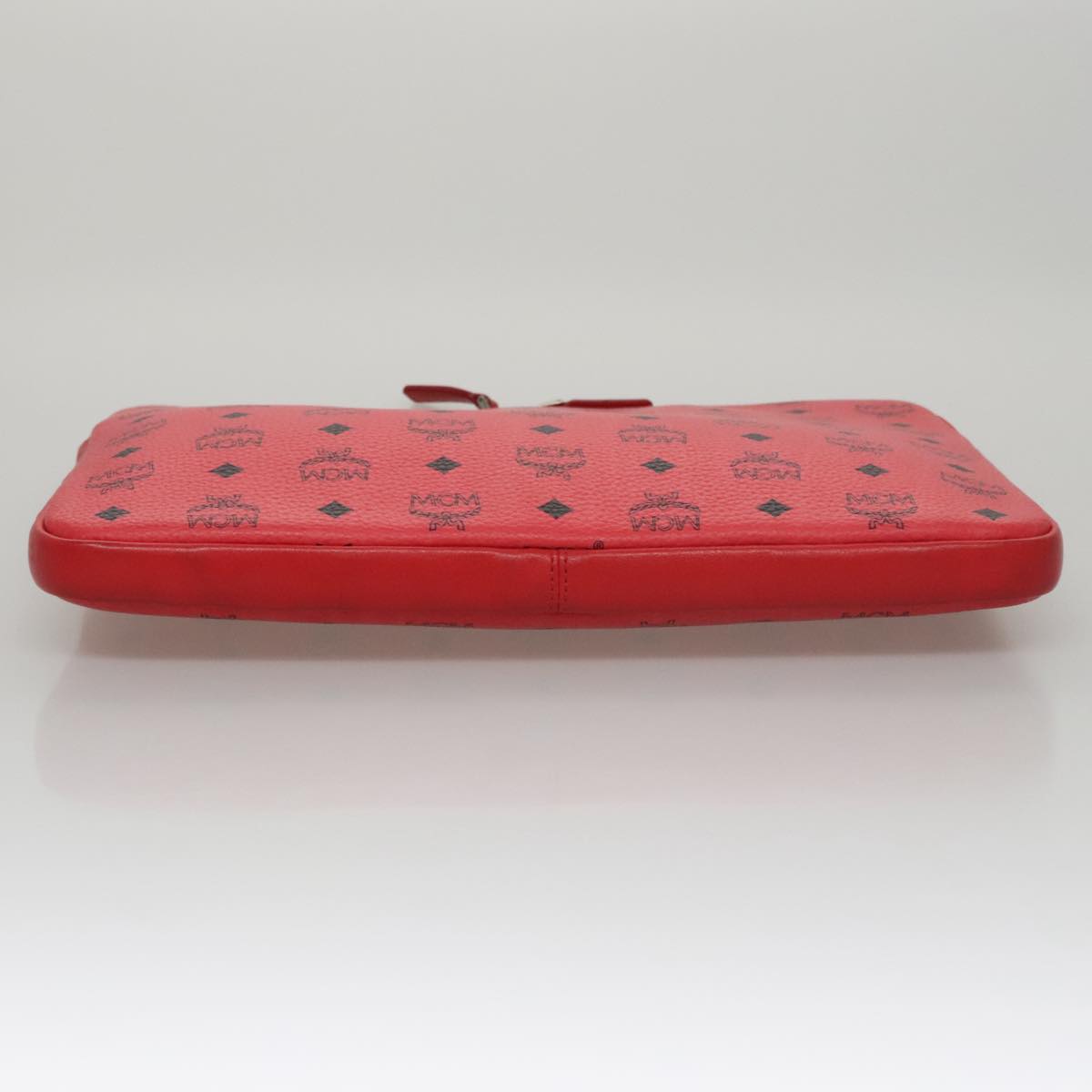MCM Vicetos Logogram Clutch Bag PVC Red Auth 105618