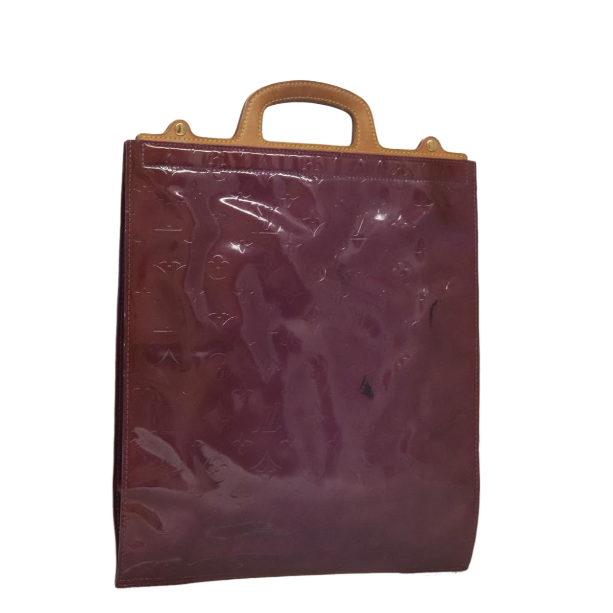 LOUIS VUITTON Monogram Vernis Stanton Tote Bag Purple Viole M91079 Auth 105668