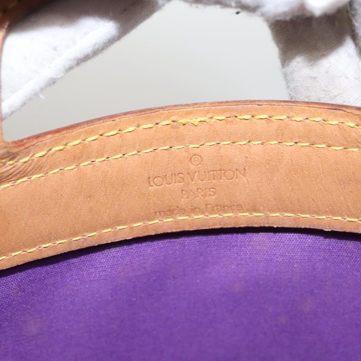 LOUIS VUITTON Monogram Vernis Stanton Tote Bag Purple Viole M91079 Auth 105668