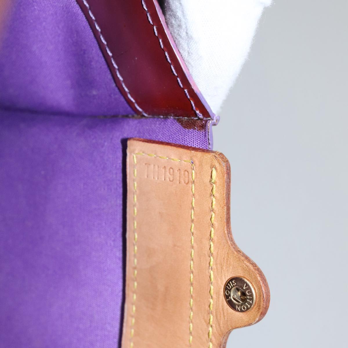 LOUIS VUITTON Monogram Vernis Stanton Tote Bag Purple Viole M91079 Auth 105668