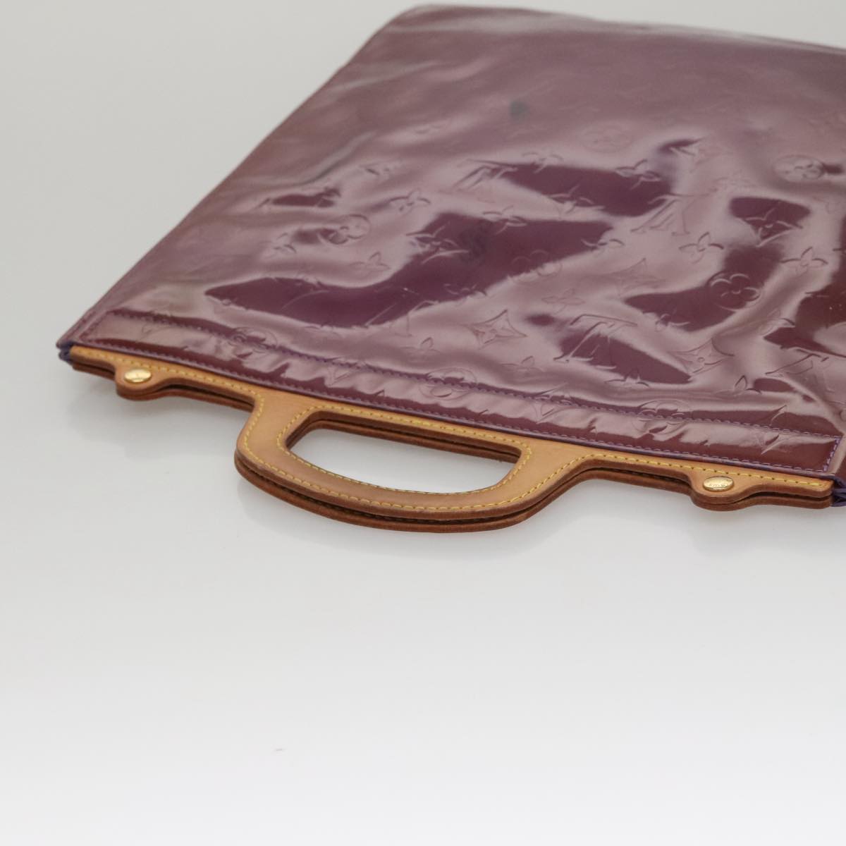LOUIS VUITTON Monogram Vernis Stanton Tote Bag Purple Viole M91079 Auth 105668