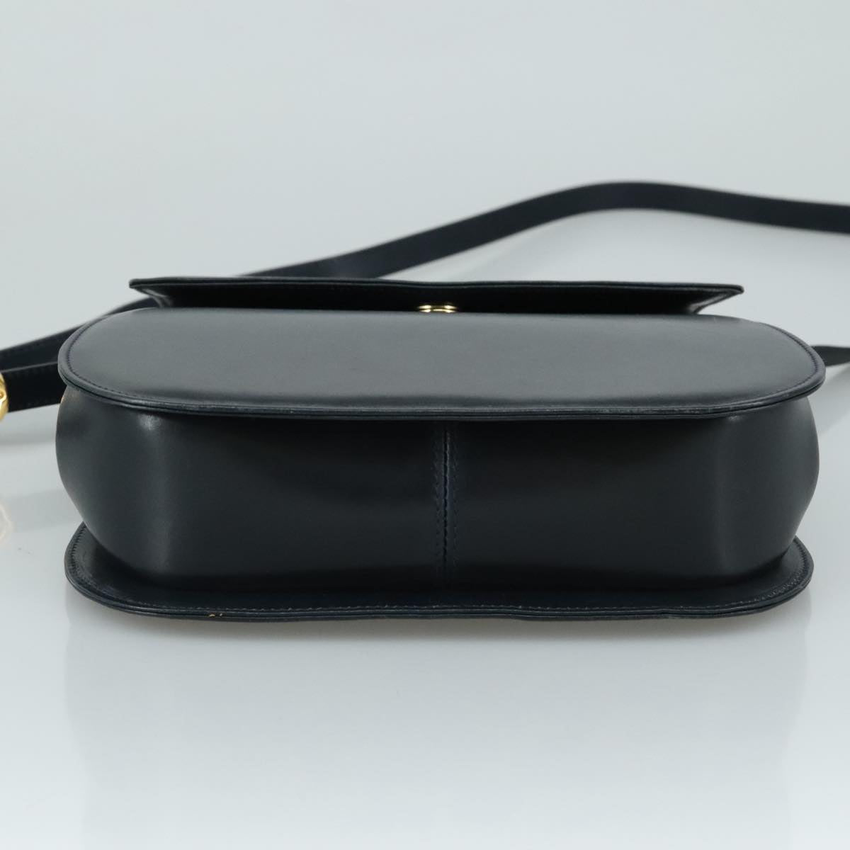 Salvatore Ferragamo Hand Bag Leather 2way Black Gold Auth 105702