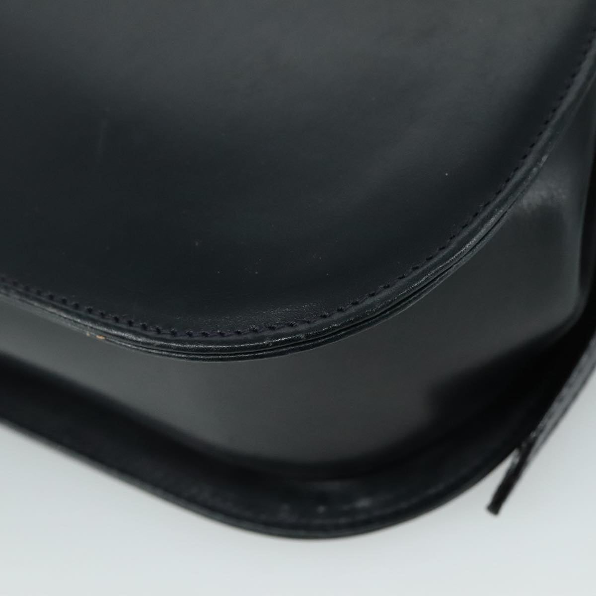 Salvatore Ferragamo Hand Bag Leather 2way Black Gold Auth 105702