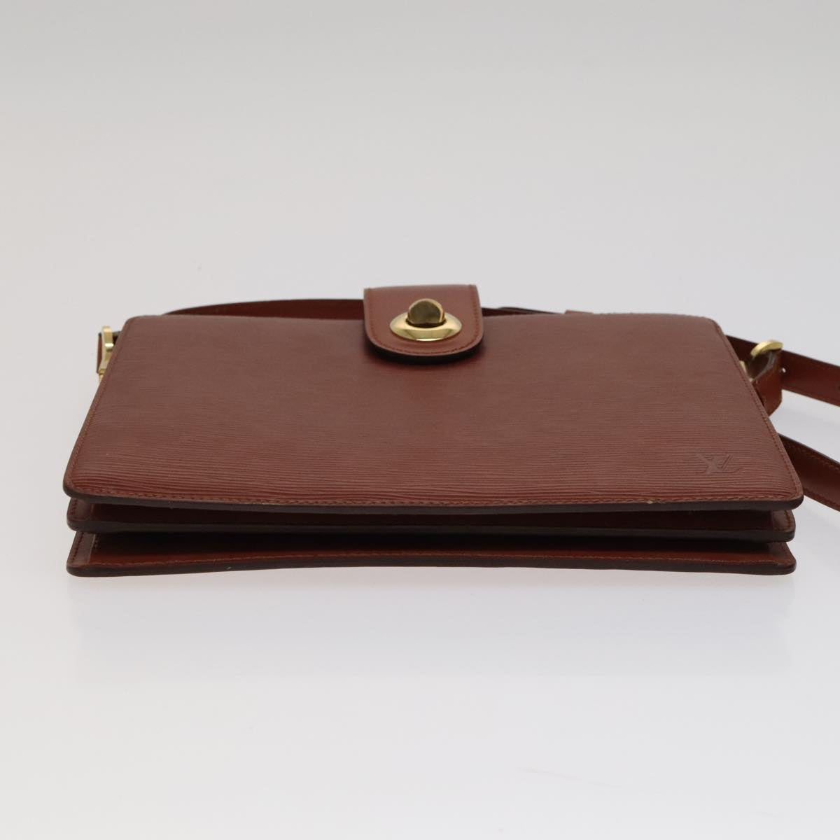 LOUIS VUITTON Epi Capuchin Shoulder Bag Brown M52343 LV Auth 105707