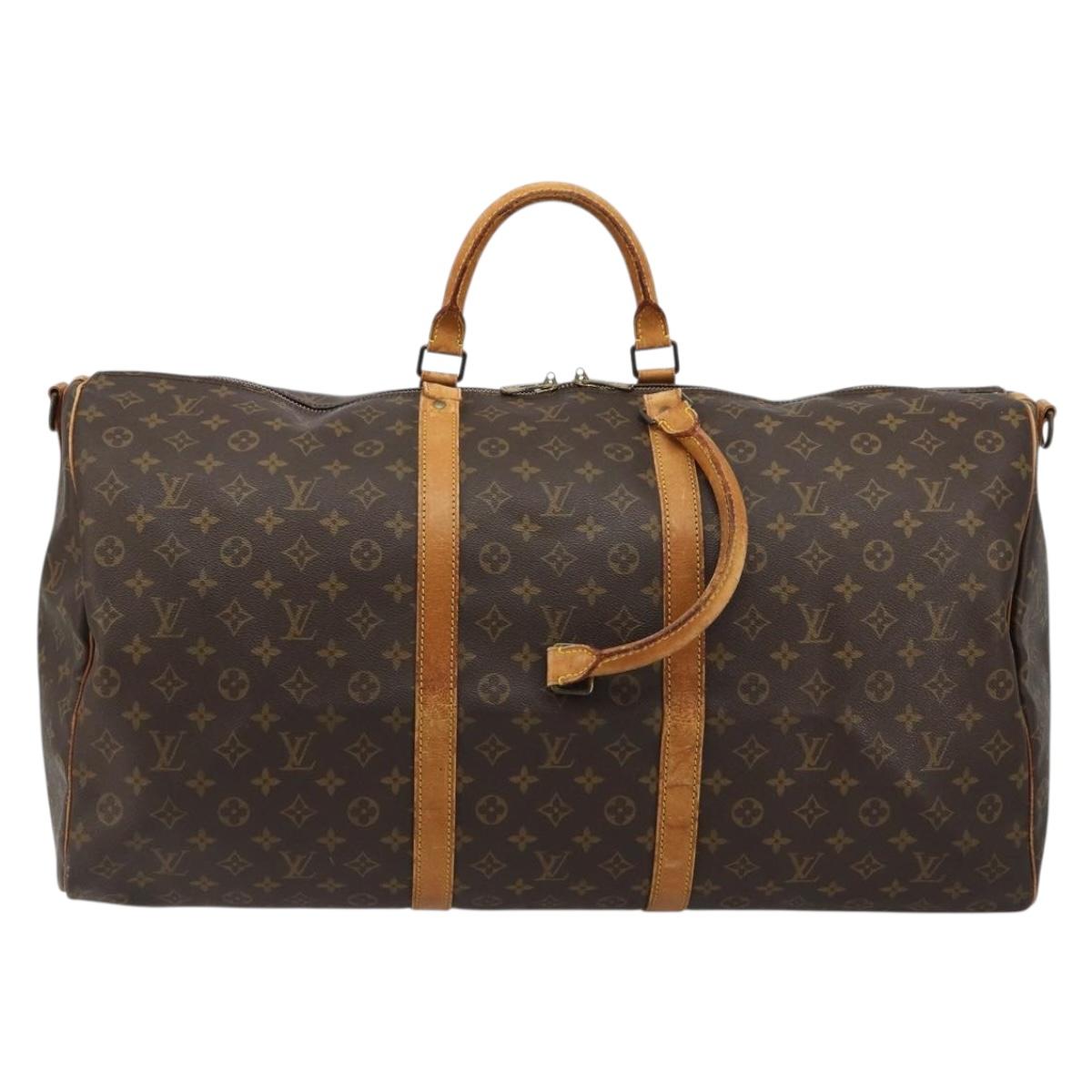 LOUIS VUITTON Monogram Keepall Bandouliere 60 Boston Bag M41412 LV Auth 105725