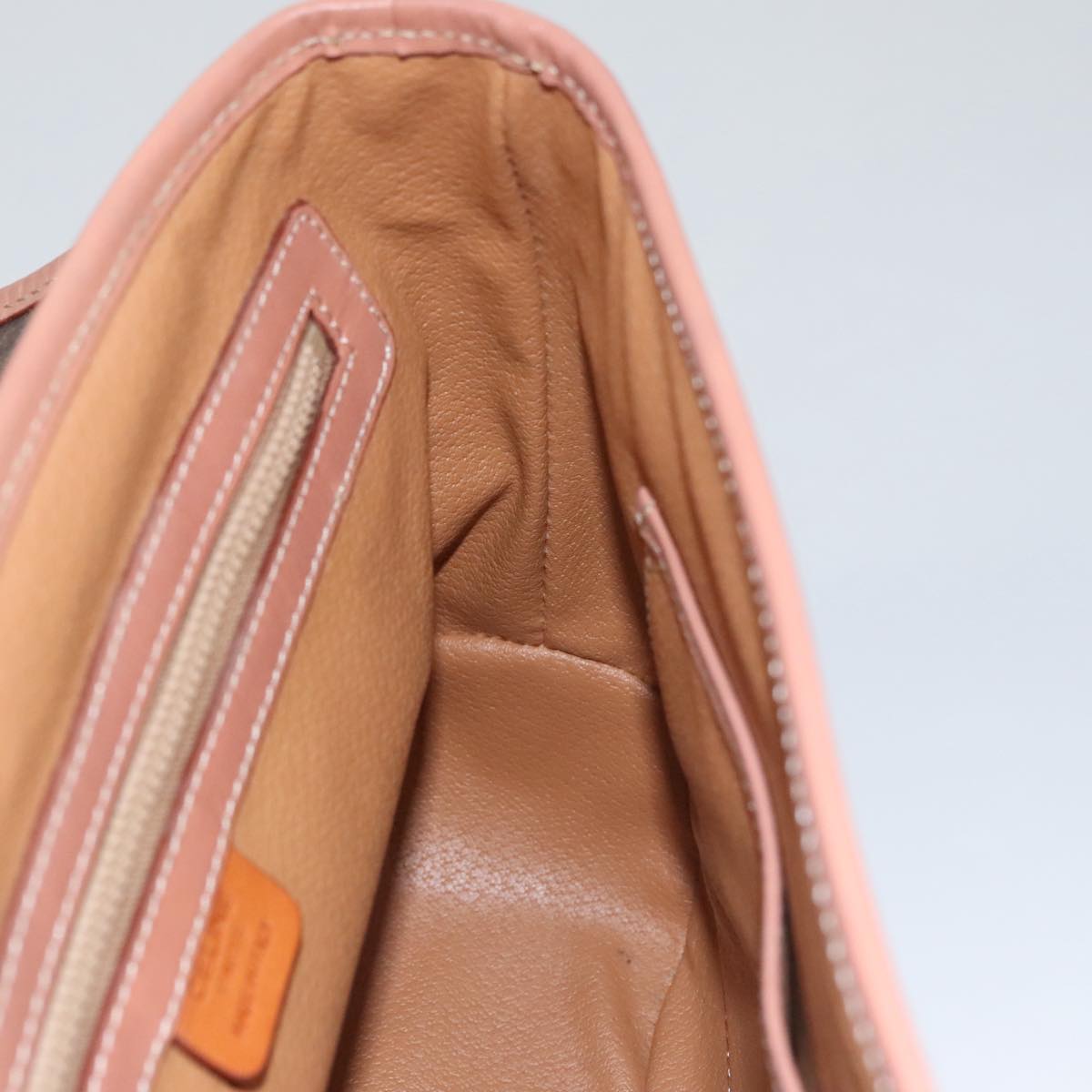 CELINE Macadam Canvas Hand Bag PVC Leather 2way Brown Auth 105732