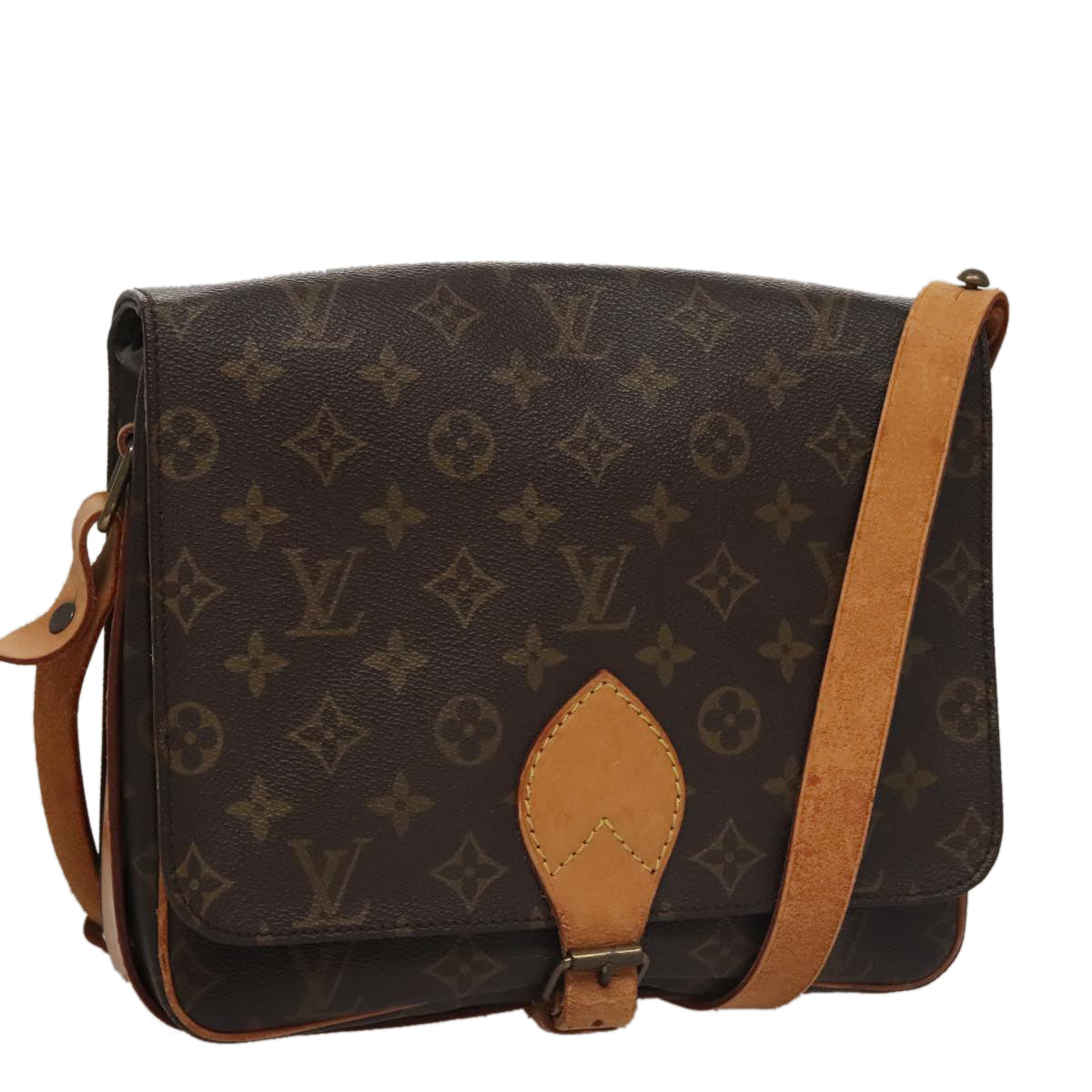 LOUIS VUITTON Monogram Cartouchiere GM Shoulder Bag M51252 LV Auth 105789