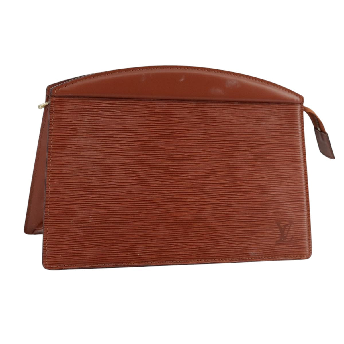 LOUIS VUITTON Epi Trousse Crete Pouch Brown M48403 LV Auth 105806