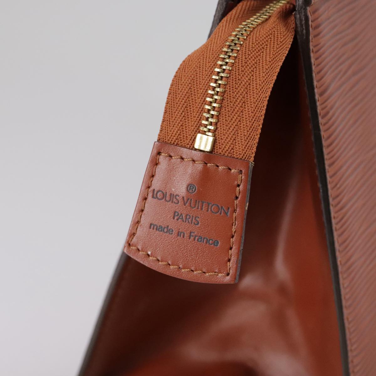 LOUIS VUITTON Epi Trousse Crete Pouch Brown M48403 LV Auth 105806