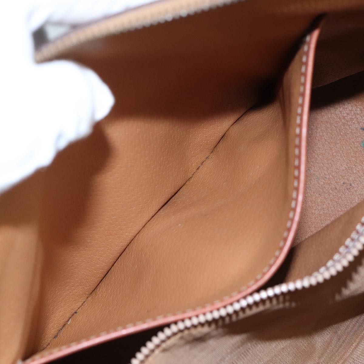 CELINE Macadam Canvas Hand Bag PVC Leather Brown Auth 105820