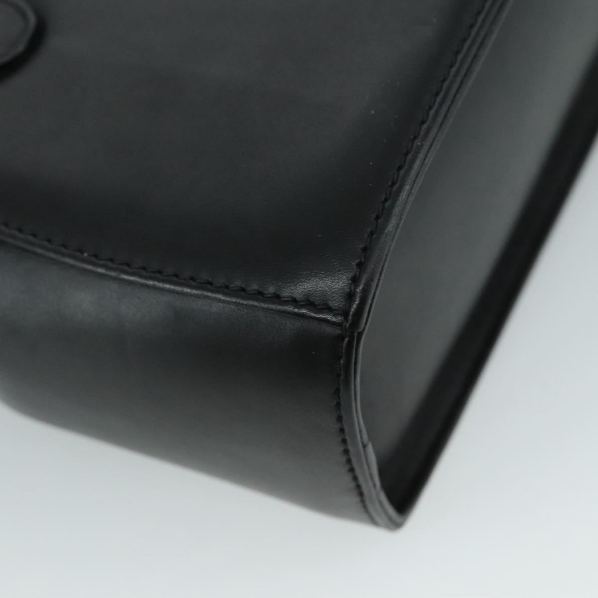 Salvatore Ferragamo Gancini Hand Bag Leather 2way Black Auth 105843