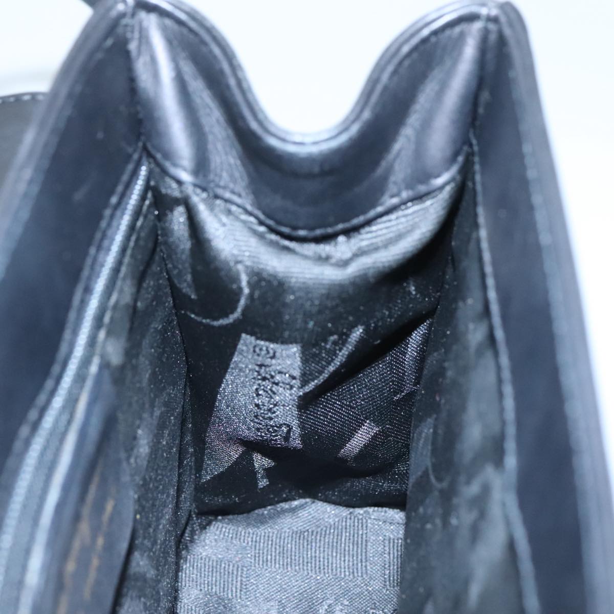 Salvatore Ferragamo Gancini Hand Bag Leather 2way Black Auth 105843