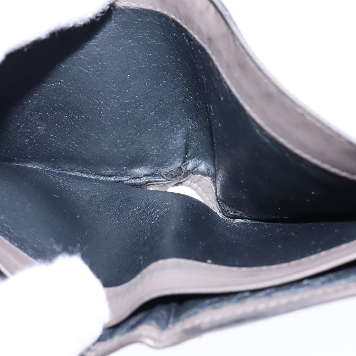 BOTTEGA VENETA INTRECCIATO Wallet Leather Gray Auth 105909