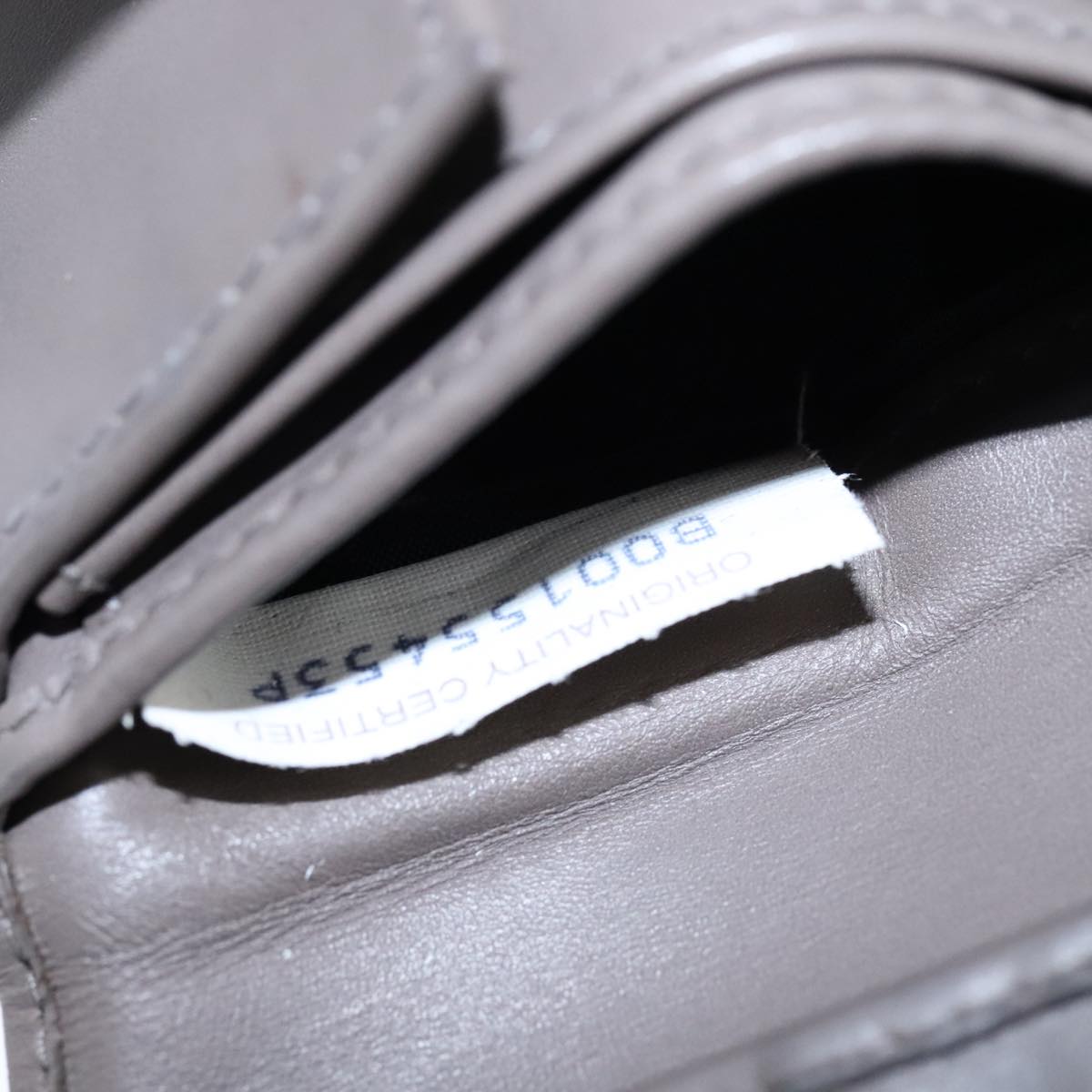 BOTTEGA VENETA INTRECCIATO Wallet Leather Gray Auth 105909