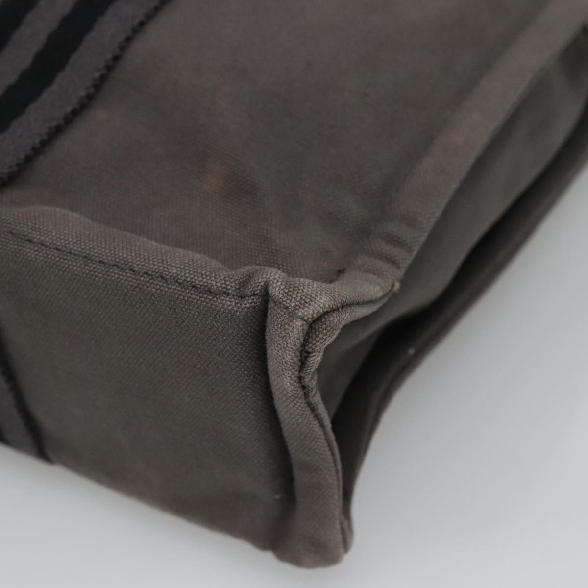 HERMES Fourre Tout PM Tote Bag Canvas Gray Auth 105922