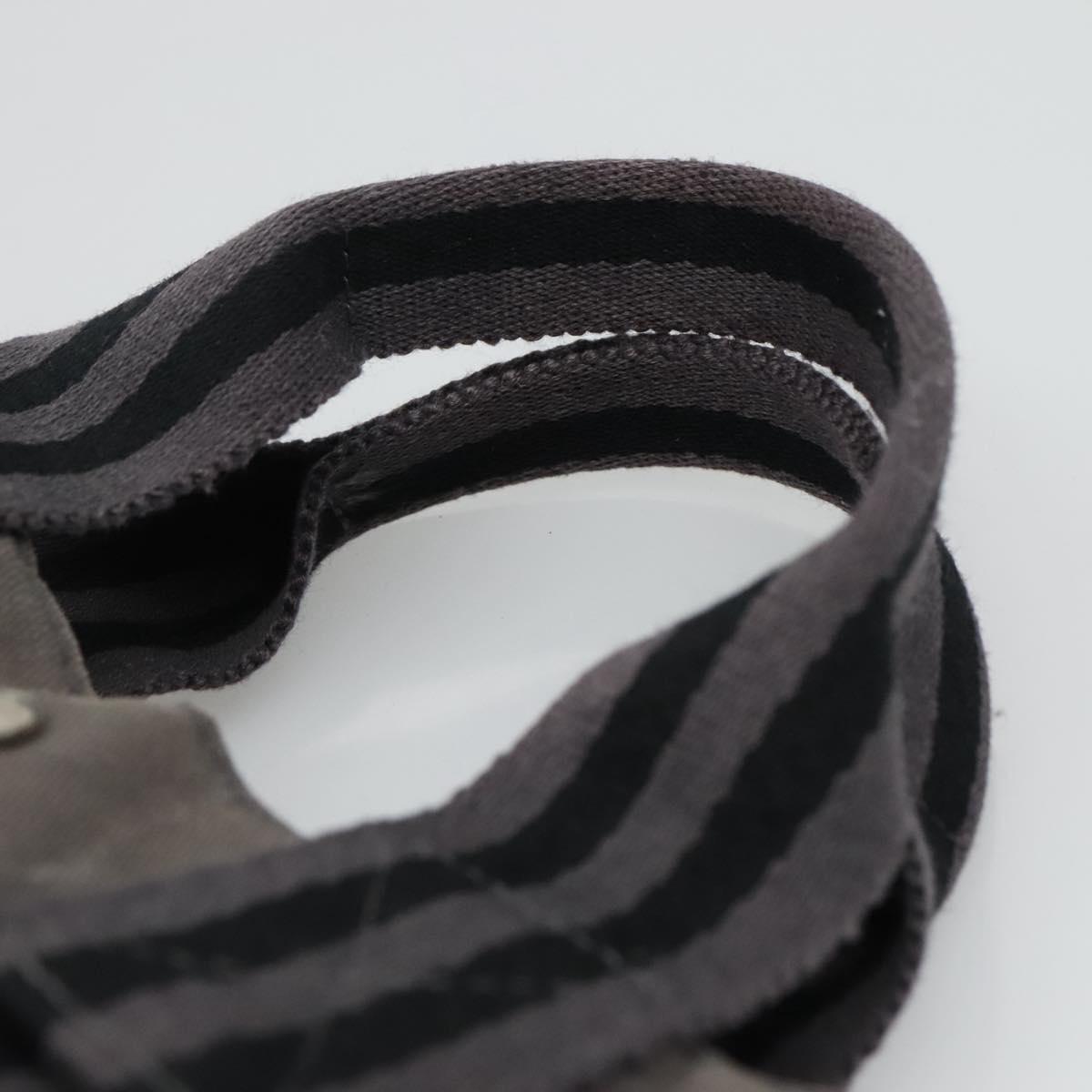 HERMES Fourre Tout PM Tote Bag Canvas Gray Auth 105922